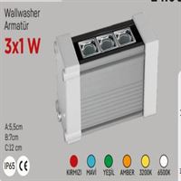 3X1 10cm WALLWASHER AMBER 1